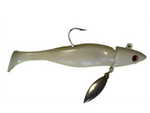 StriperTackle White/White Tail Super Spin Shad
