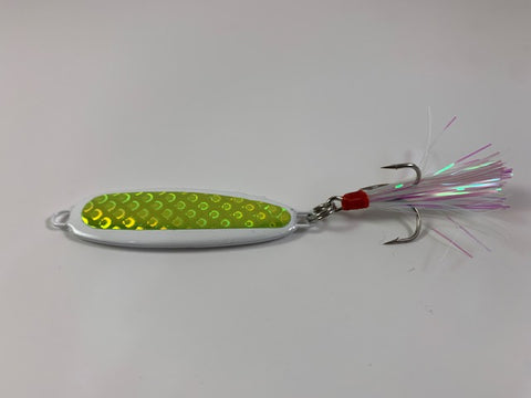 Jigging Spoon with Dressed Treble Hook – StriperTackle